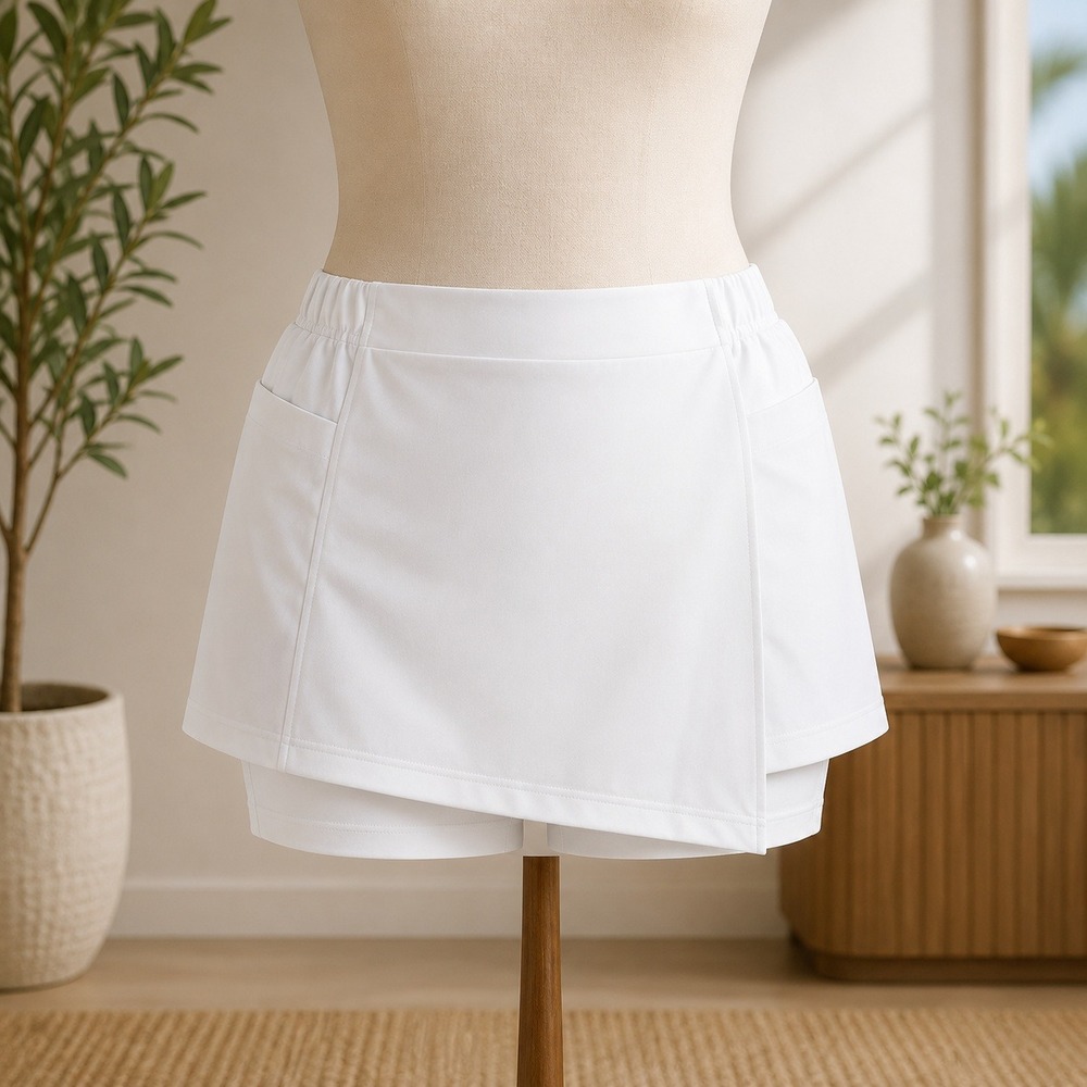 Z by Zella White Active‎ Wrap Skort XL Athletic Tennis Golf Skirt with Pockets